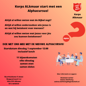 Korps Alkmaar start met een Alphacursus!